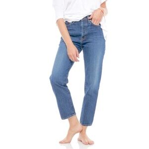 NEW Sandrine Rose x Free People size 30 Straight Fit High Rise Jeans